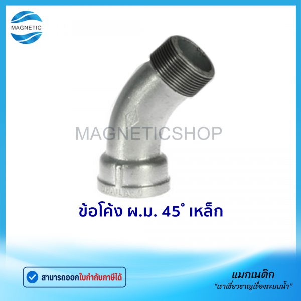 ข้อโค้ง ผ.ม. 45 เหล็ก.Tem