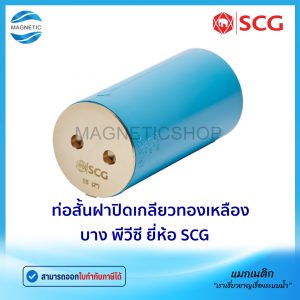 ท่อสั้นฝาปิดเกลียวทองเหลือง PVC ยี่ห้อ SCG
